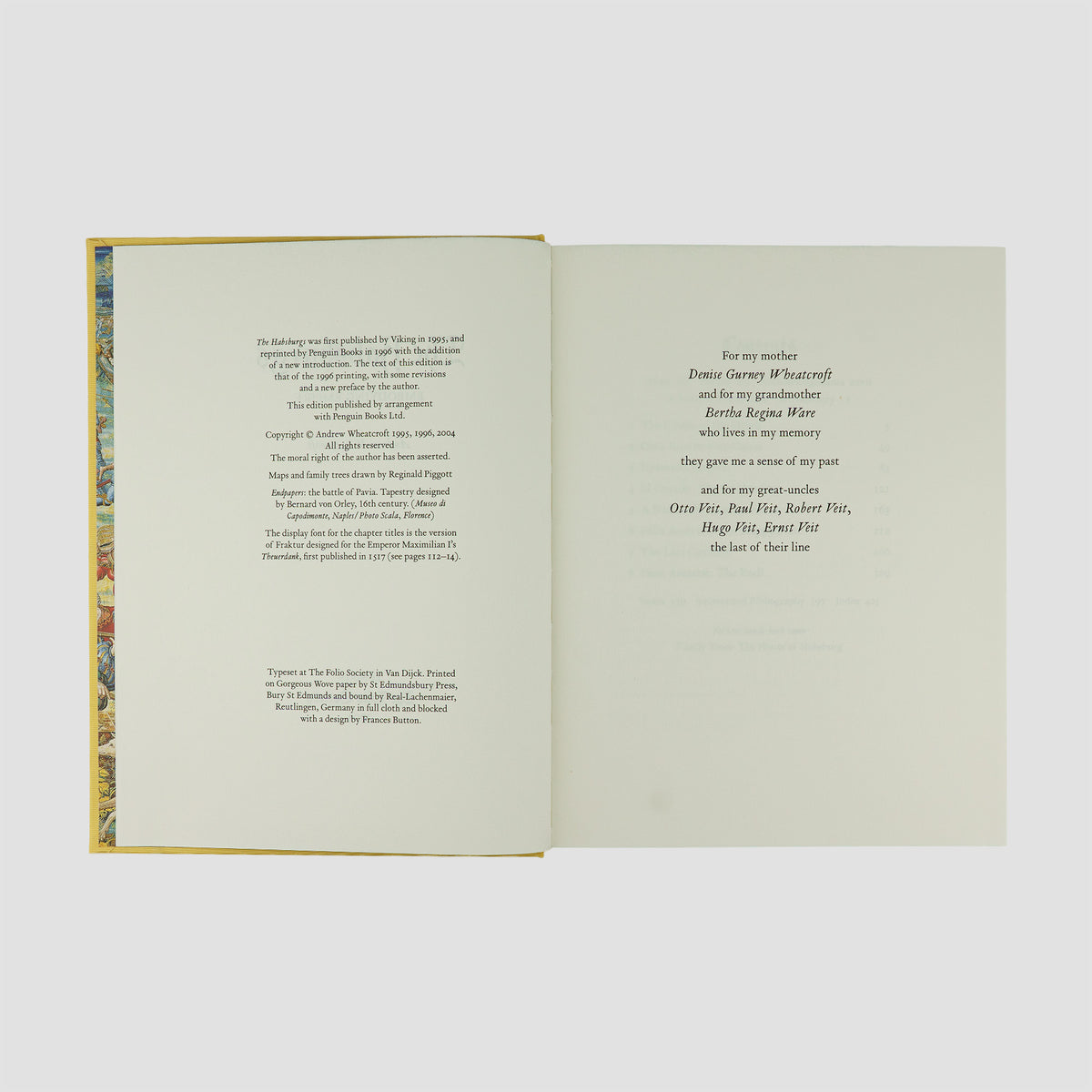 WHEATCROFT, Andrew (1948–2022). The Habsburgs: Embodying Empire (The Folio Society, London, 2004).