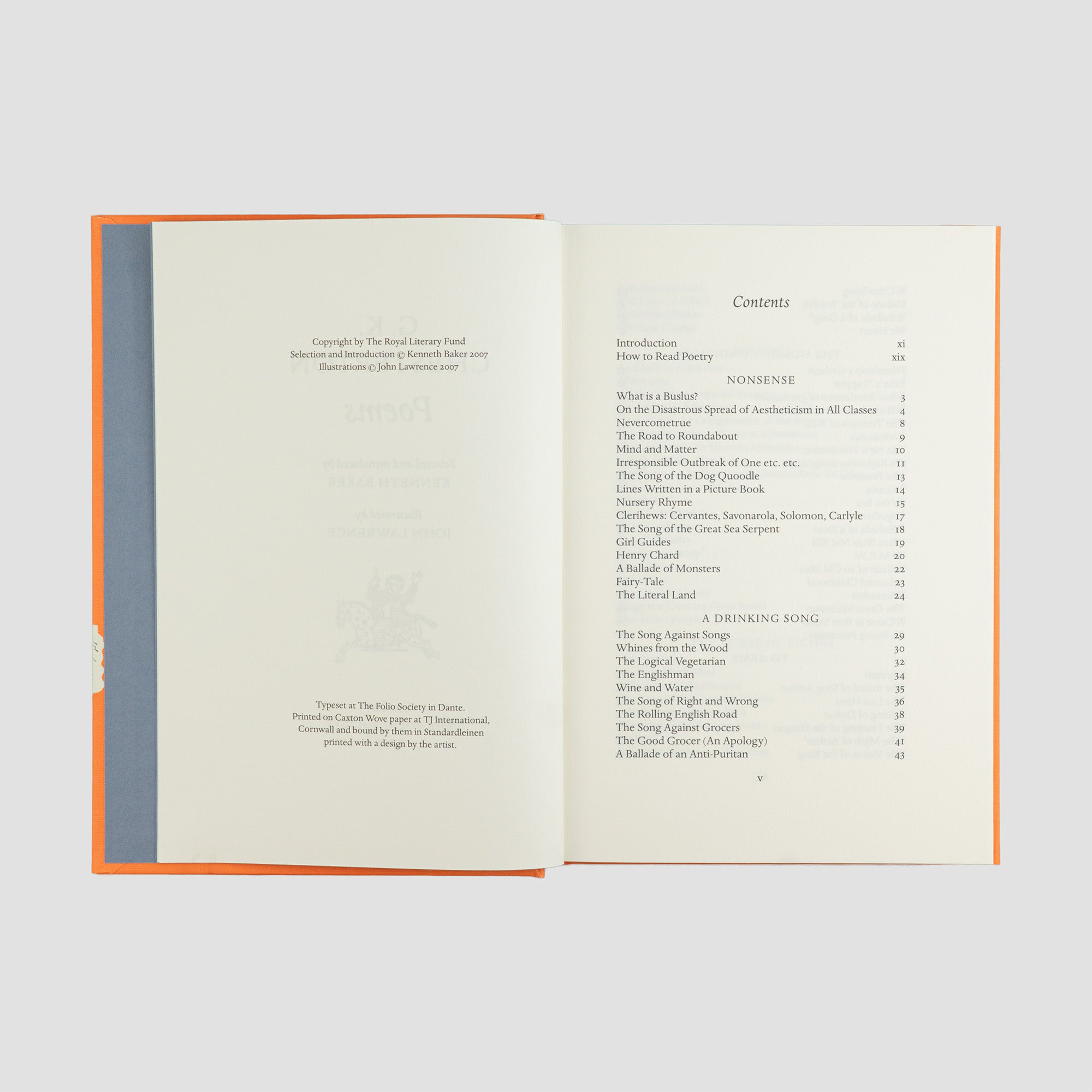 CHESTERTON, G. K. [Gilbert Keith] (1874–1936). Poems (The Folio Society, London, 2007).