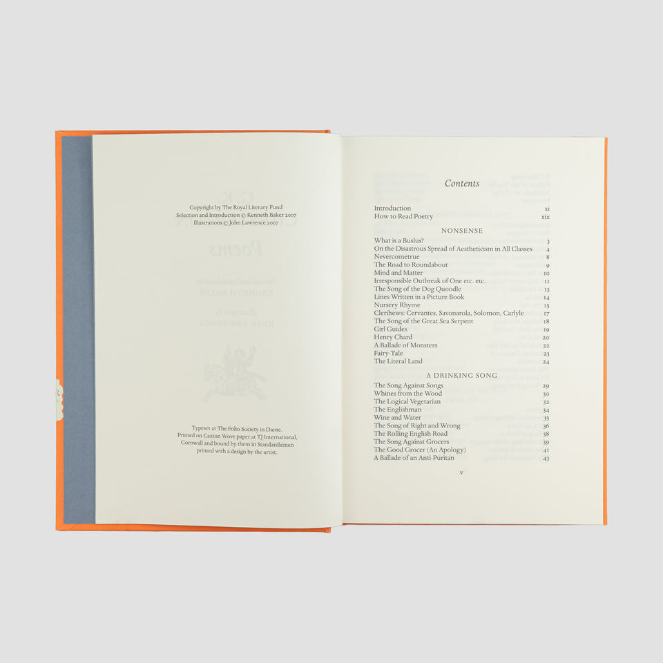 CHESTERTON, G. K. [Gilbert Keith] (1874–1936). Poems (The Folio Society, London, 2007).