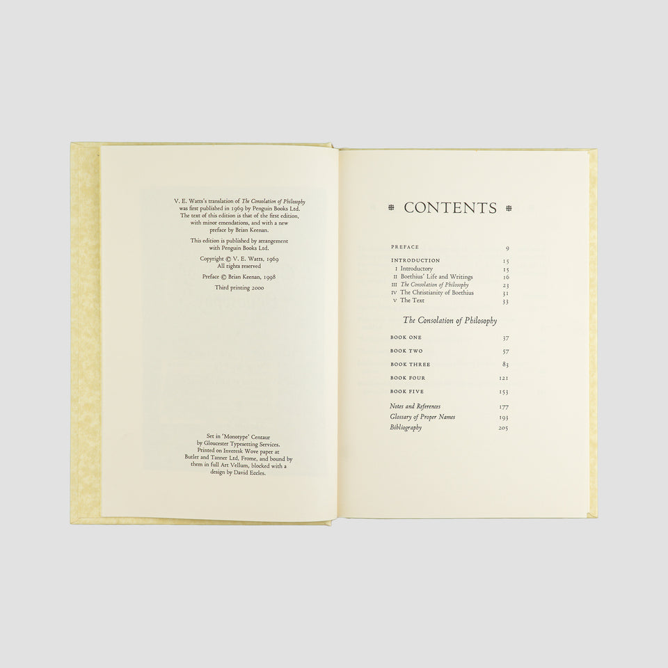 BOETHIUS, Anicius Manlius Severinus (c. 480–524). The Consolation of Philosophy (The Folio Society, London, 2000).