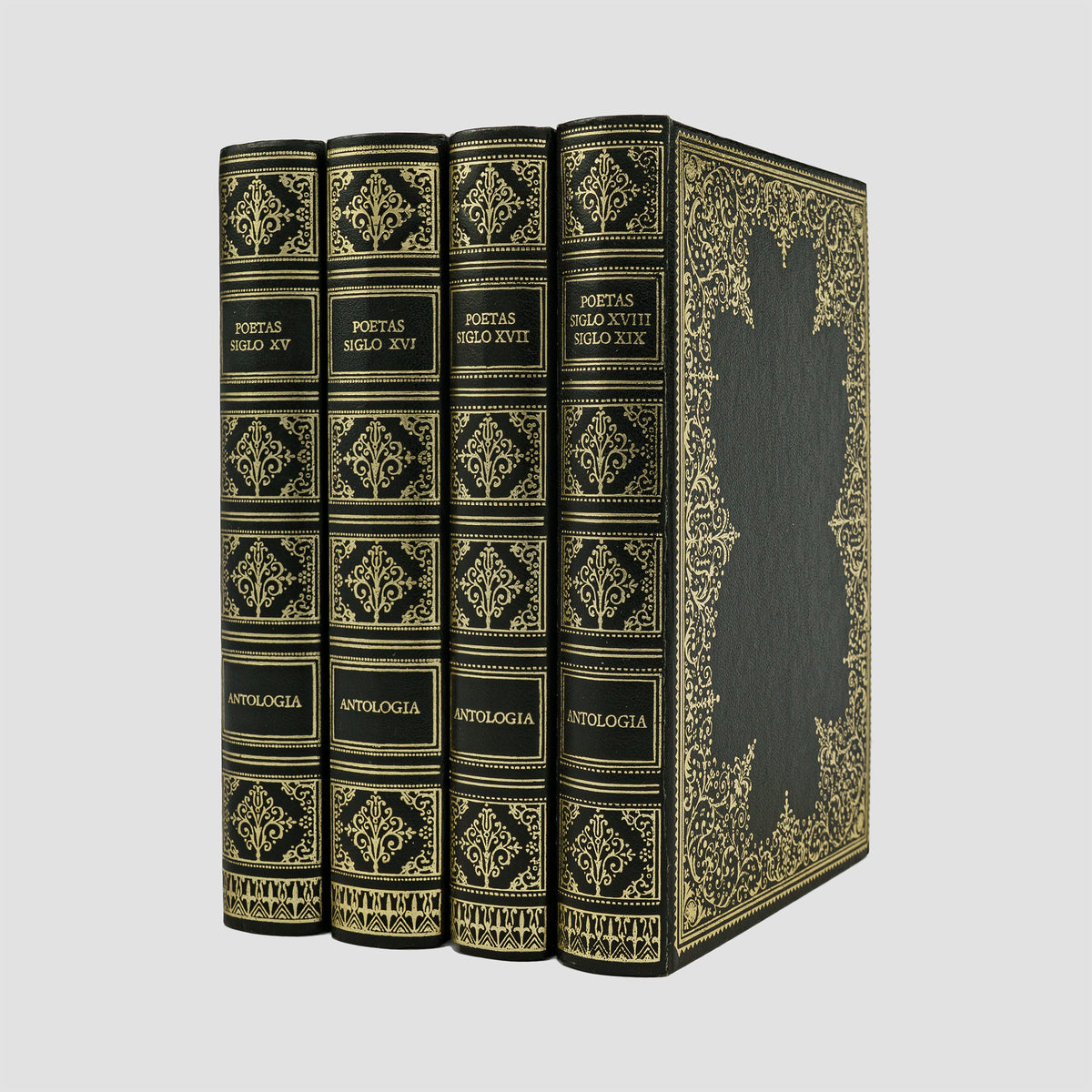 SAINZ DE ROBLES, Federico Carlos (org.) (séc. XX). Antología de poetas del siglo XV • Antología de poetas del siglo XVI • Antología de poetas del siglo XVII • Antología de poetas de los siglos XVIII y XIX (Editions Ferni, Madrid, 1972–1974), 4 vols.