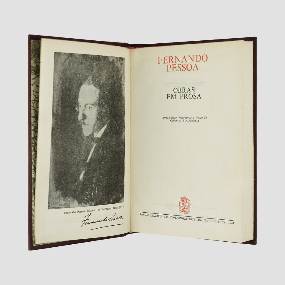 PESSOA, Fernando António Nogueira (1888–1935). Obras em prosa (Companhia José Aguilar Editora, Rio de Janeiro, 1974).