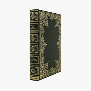 Cervantes — Novelas ejemplares (Círculo de Amigos de la Historia, 1972). Livro físico. Encadernação editorial com douração.
