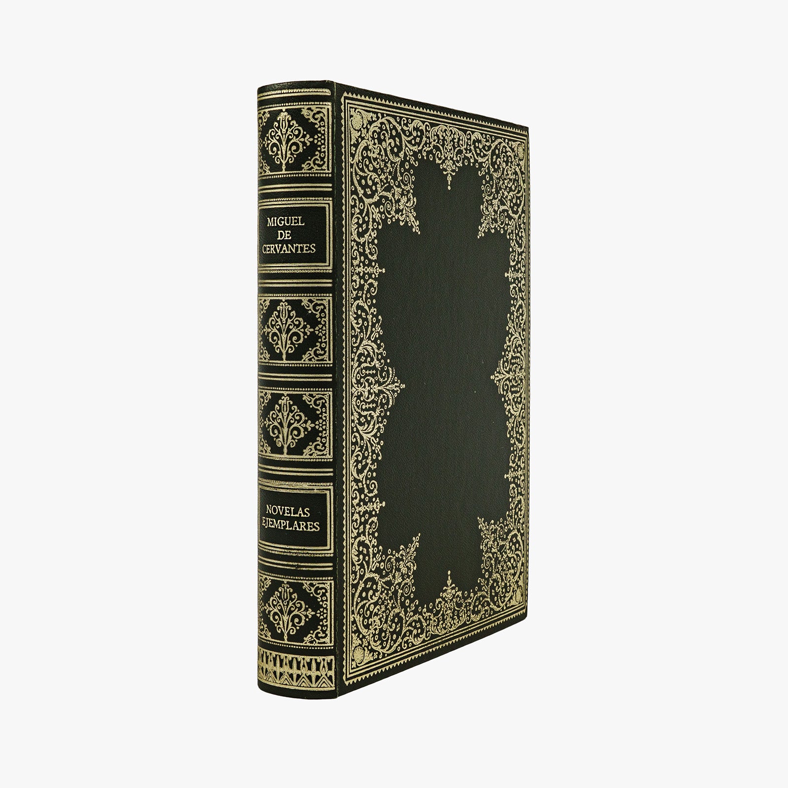 Cervantes — Novelas ejemplares (Círculo de Amigos de la Historia, 1972). Livro físico. Encadernação editorial com douração.