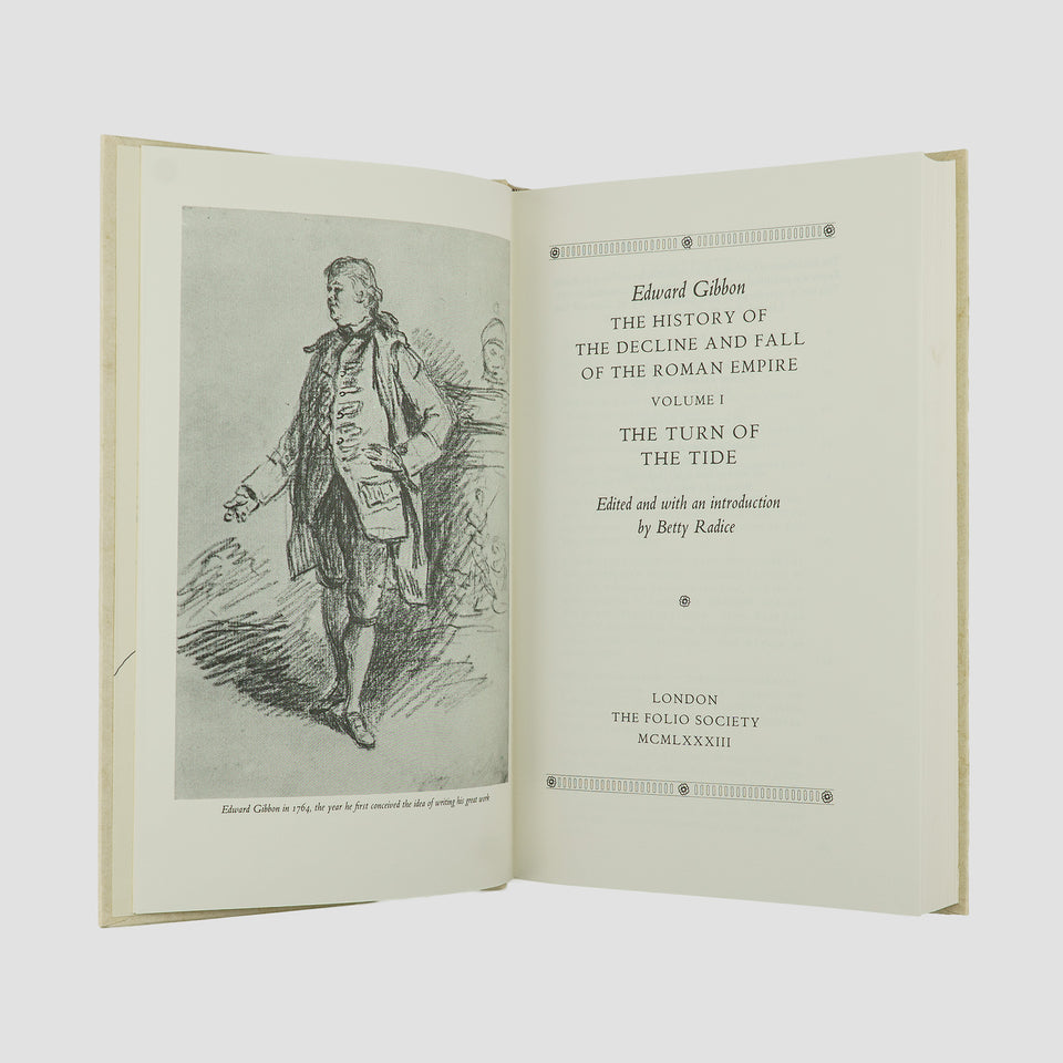 GIBBON, Edward (1737–1794). The History of the Decline and Fall of the Roman Empire (The Folio Society, London, 1996), 8 vols.