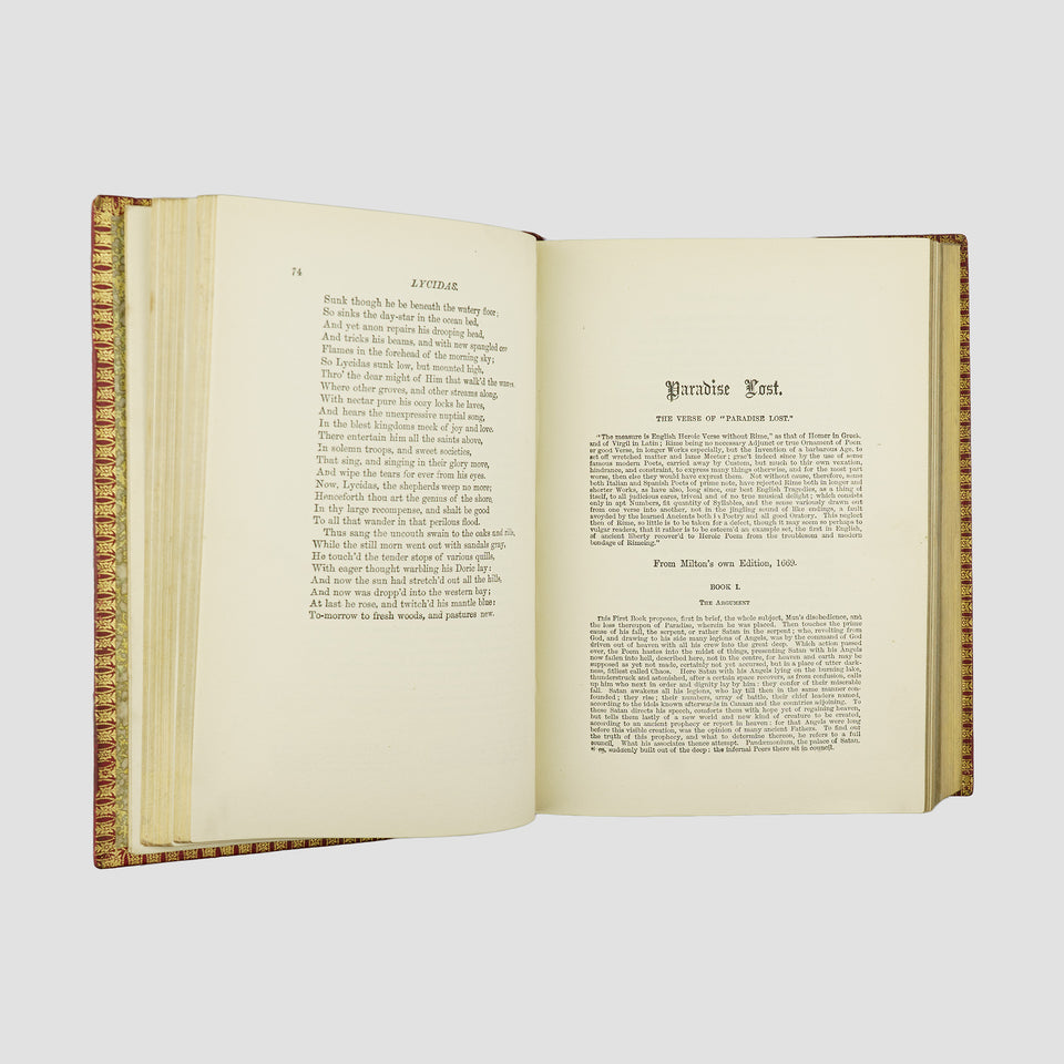 MILTON, John (1608–1674). The Poetical Works (Frederick Warne and Co., London / New York, 1889).