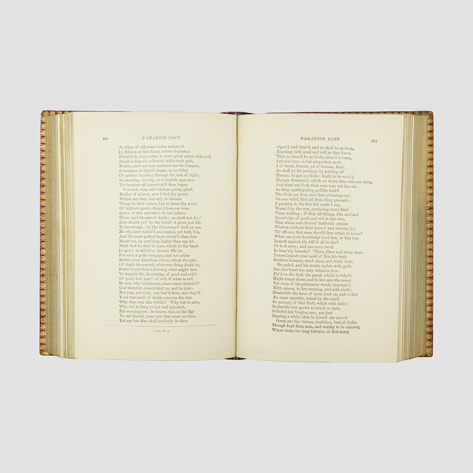 MILTON, John (1608–1674). The Poetical Works (Frederick Warne and Co., London / New York, 1889).