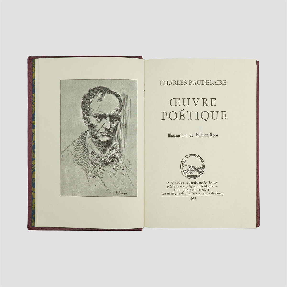 BAUDELAIRE, Charles Pierre (1821–1867). Œuvre poétique (Jean de Bonnot, Paris, 1973).