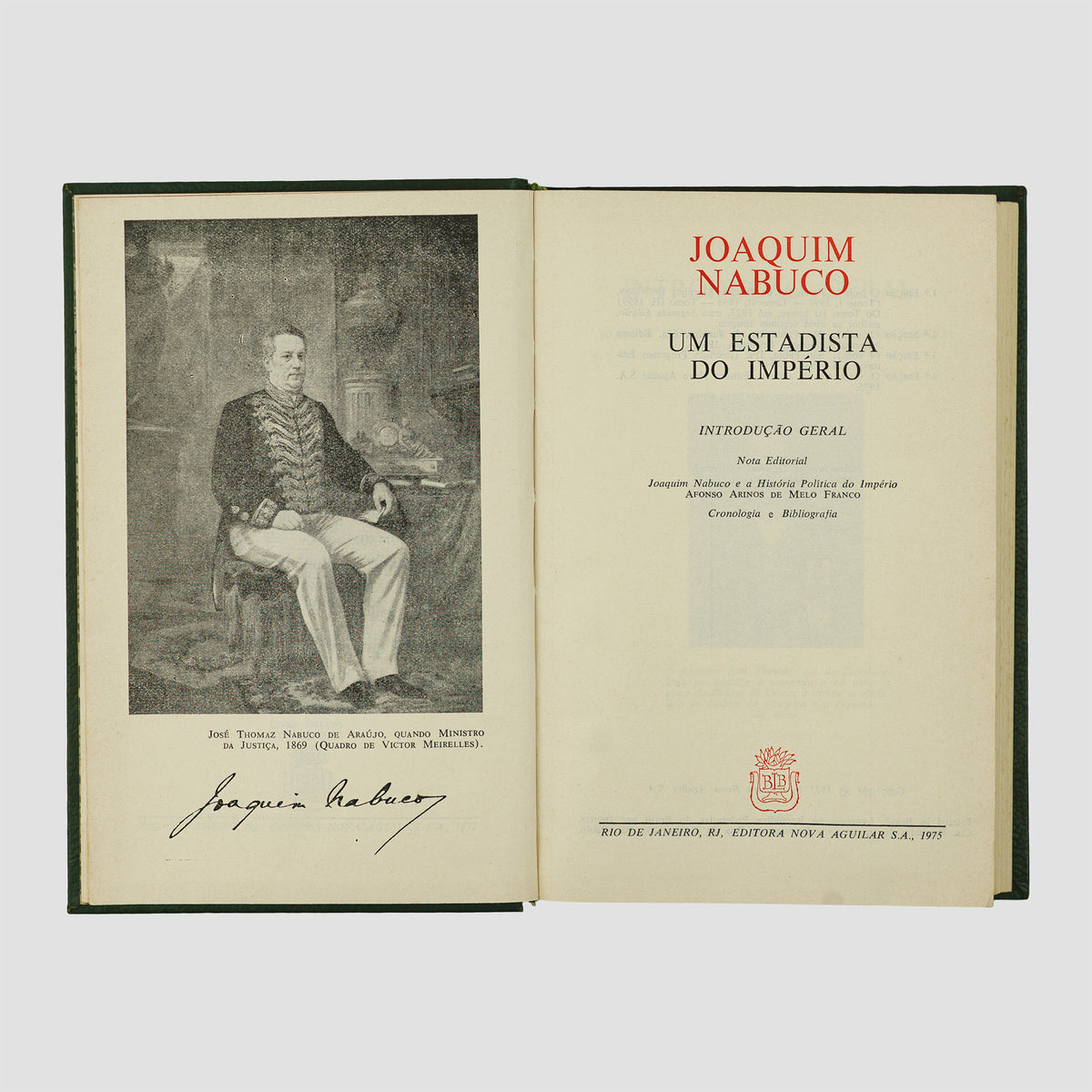 NABUCO, Joaquim (1849–1910). Um estadista do Império (Editora Nova Aguilar, Rio de Janeiro, 1975).