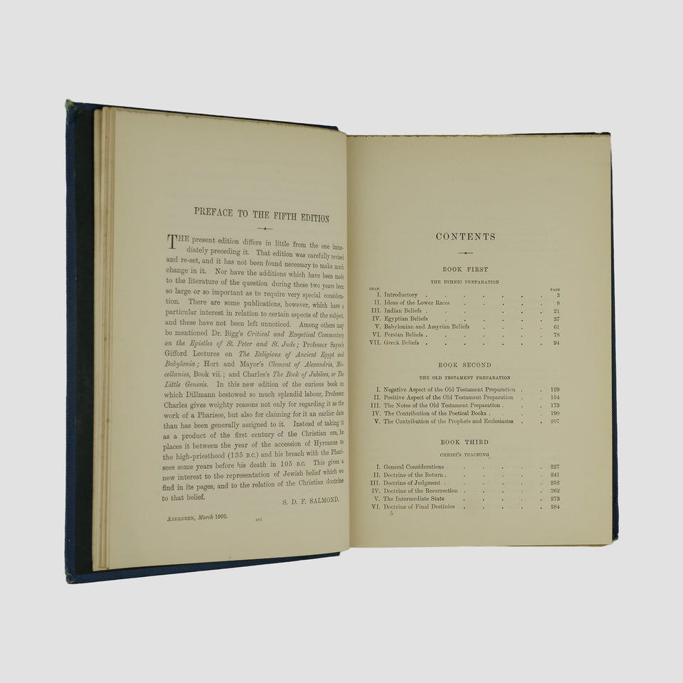 SALMOND, Stewart D. F. (1838-1905). The Christian Doctrine of Immortality (T. & T. Clark, Edinburgh, 1907).