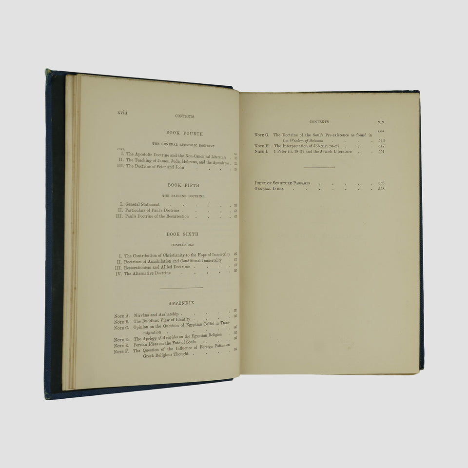 SALMOND, Stewart D. F. (1838-1905). The Christian Doctrine of Immortality (T. & T. Clark, Edinburgh, 1907).