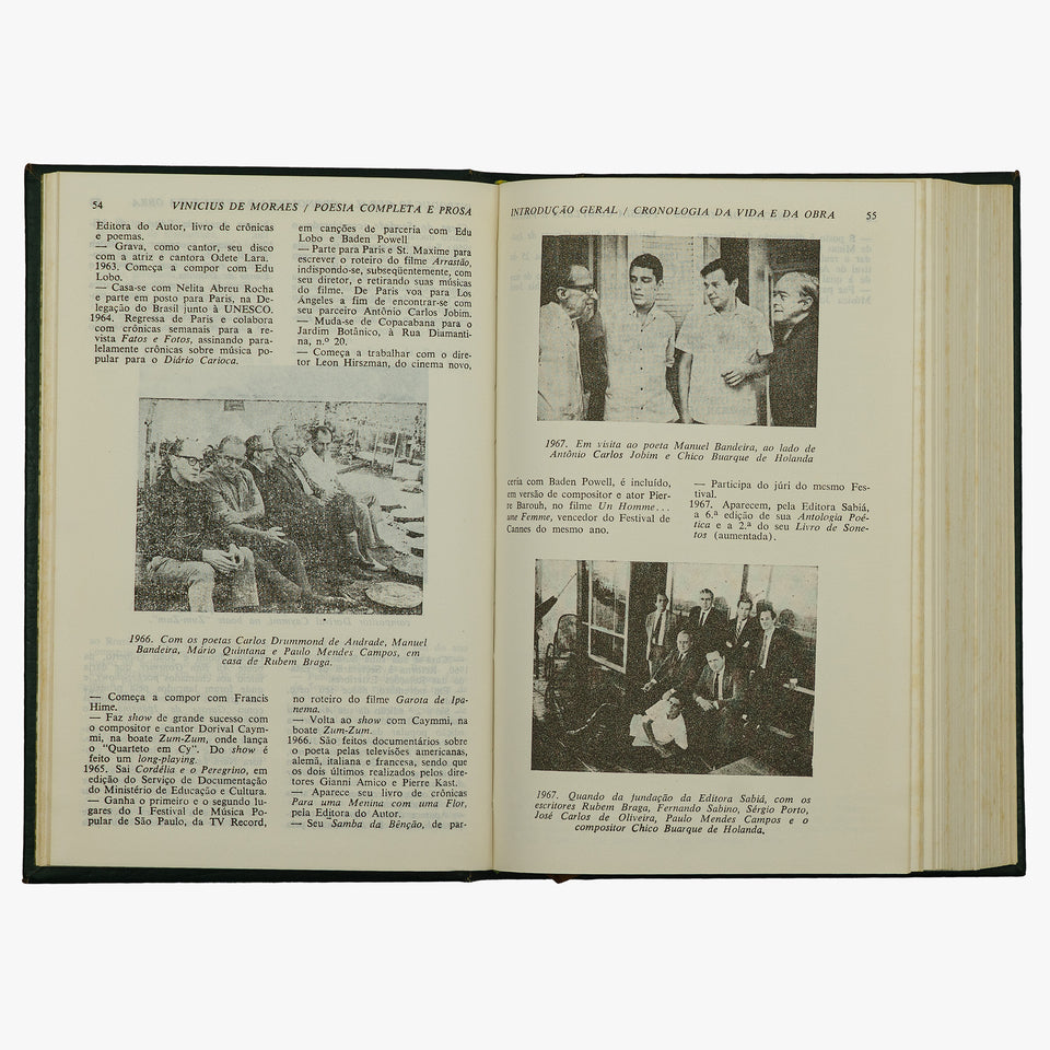 MORAES, Vinicius de (1913–1980). Poesia Completa e Prosa (Editora Nova Aguilar, Rio de Janeiro, 1981).