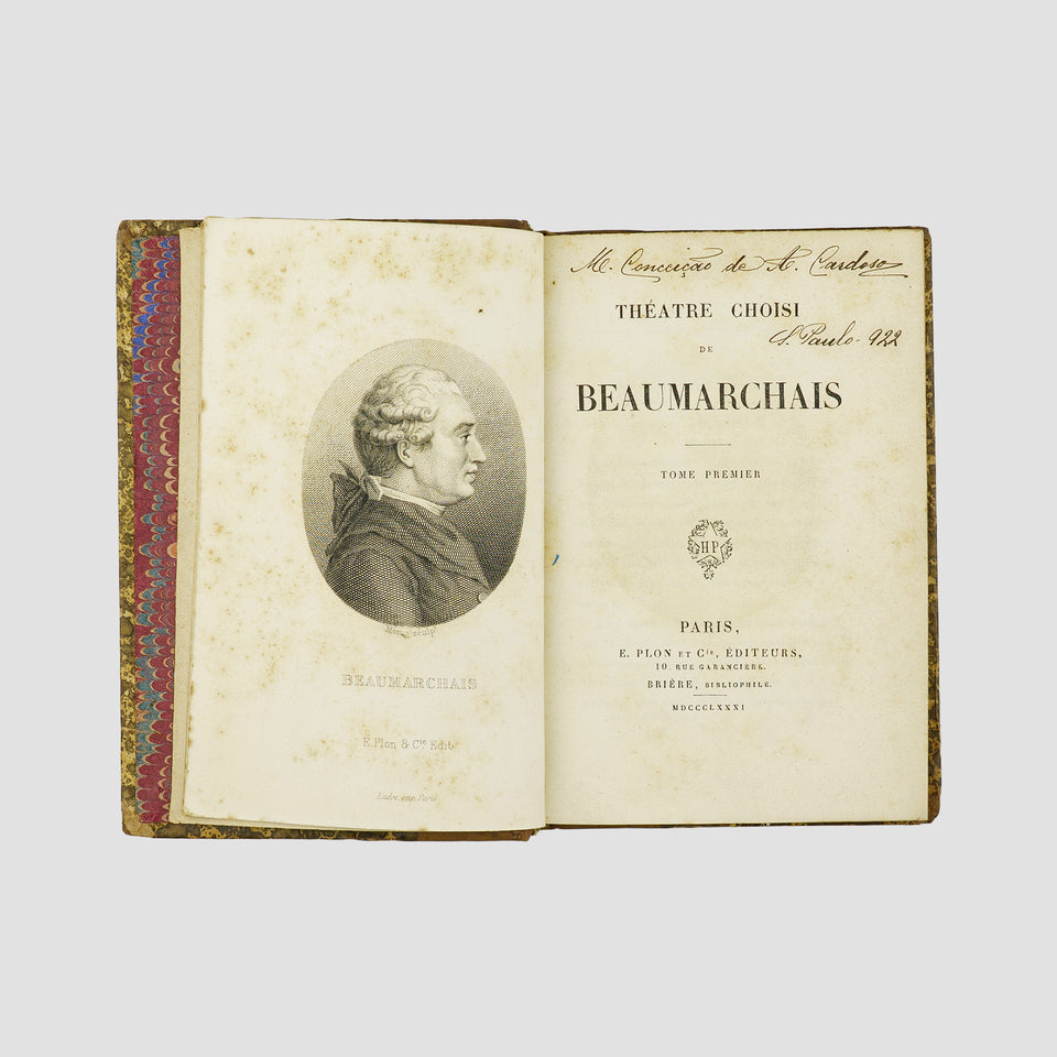 BEAUMARCHAIS (1732-1799). Théatre Choisi (Plon et Cie, Éditeurs, Paris, 1881), 2 vols.