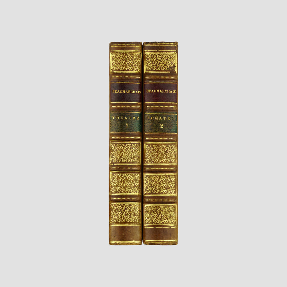 BEAUMARCHAIS (1732-1799). Théatre Choisi (Plon et Cie, Éditeurs, Paris, 1881), 2 vols.