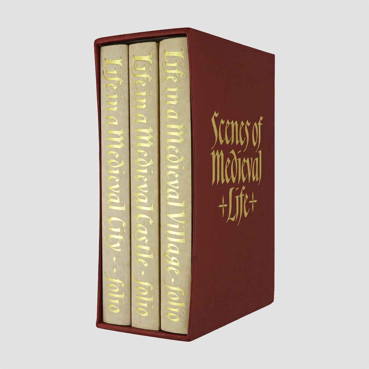 GIES, Frances (1915–2013); GIES, Joseph (1916–2006). Scenes of Medieval Life (The Folio Society, London, 2002), 3 vols.