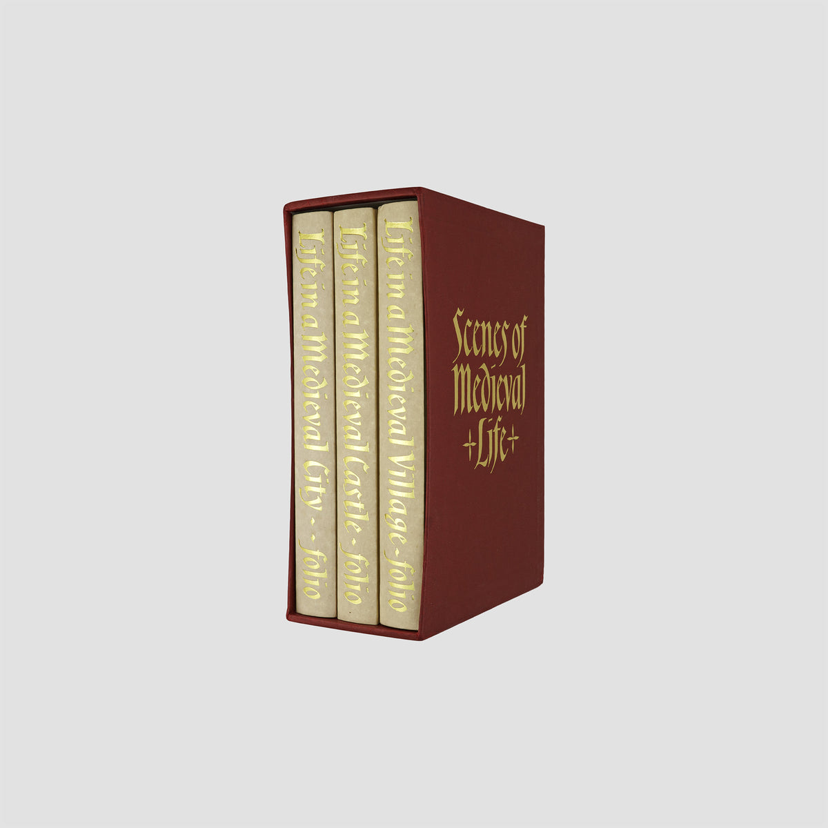 GIES, Frances (1915–2013); GIES, Joseph (1916–2006). Scenes of Medieval Life (The Folio Society, London, 2002), 3 vols.