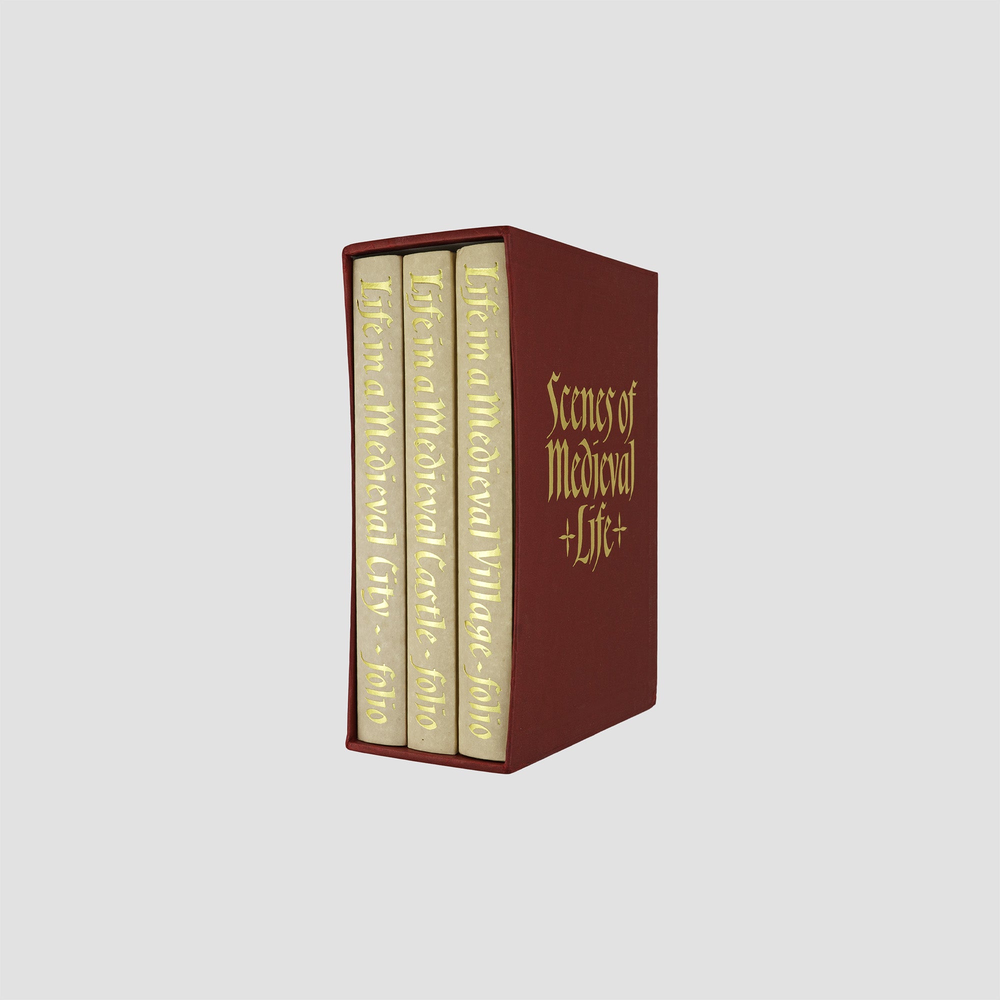 GIES, Frances (1915–2013); GIES, Joseph (1916–2006). Scenes of Medieval Life (The Folio Society, London, 2002), 3 vols.