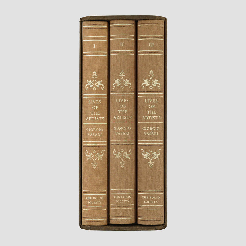VASARI, Giorgio (1511–1574). Lives of the Artists (The Folio Society, London, 1993), 3 vols.