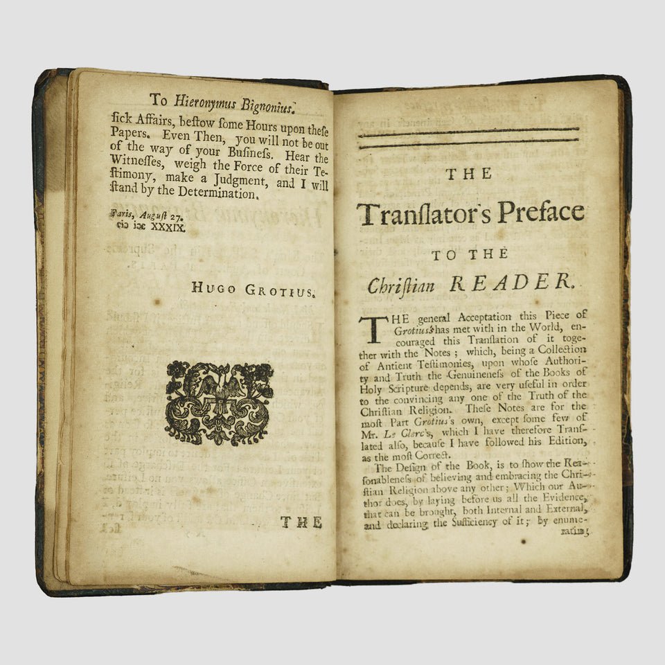 GROTIUS, Hugo (1583-1645). The Truth of the Christian Religion: In Six Books; With a Seventh Book (J. Knapton, London, 1719).