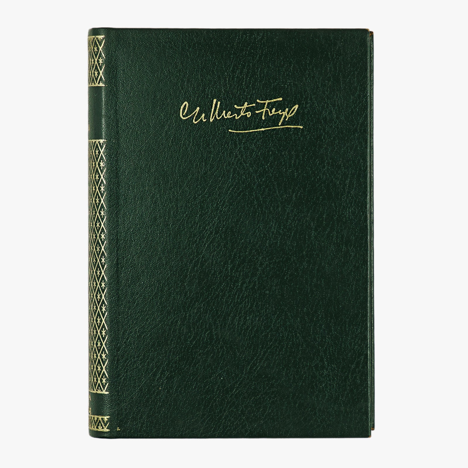 Gilberto Freyre — Obra escolhida (Editora Nova Aguilar, 1977). Livro físico. Encadernação em couro com douração.