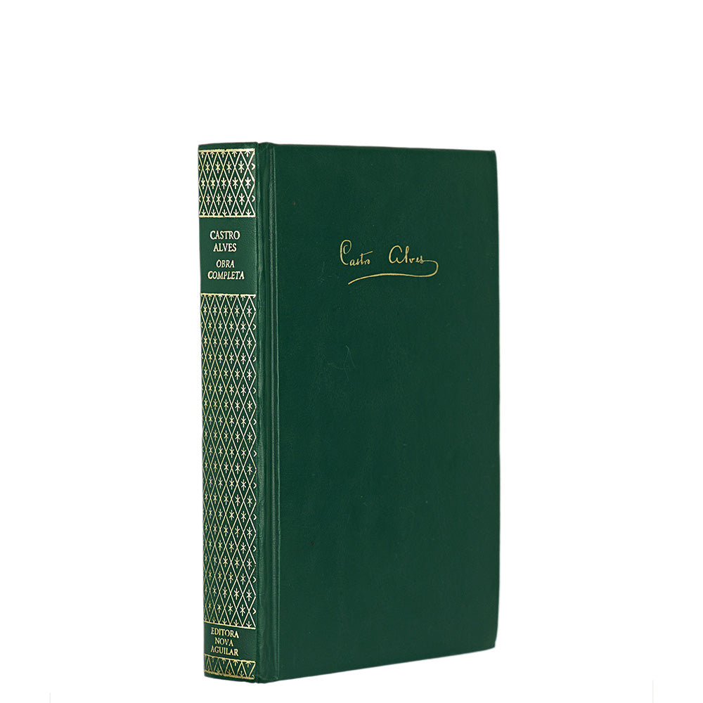 Castro Alves — Obra Completa (Editora Nova Aguilar, 1997). Livro físico. Encadernação editorial com douração.