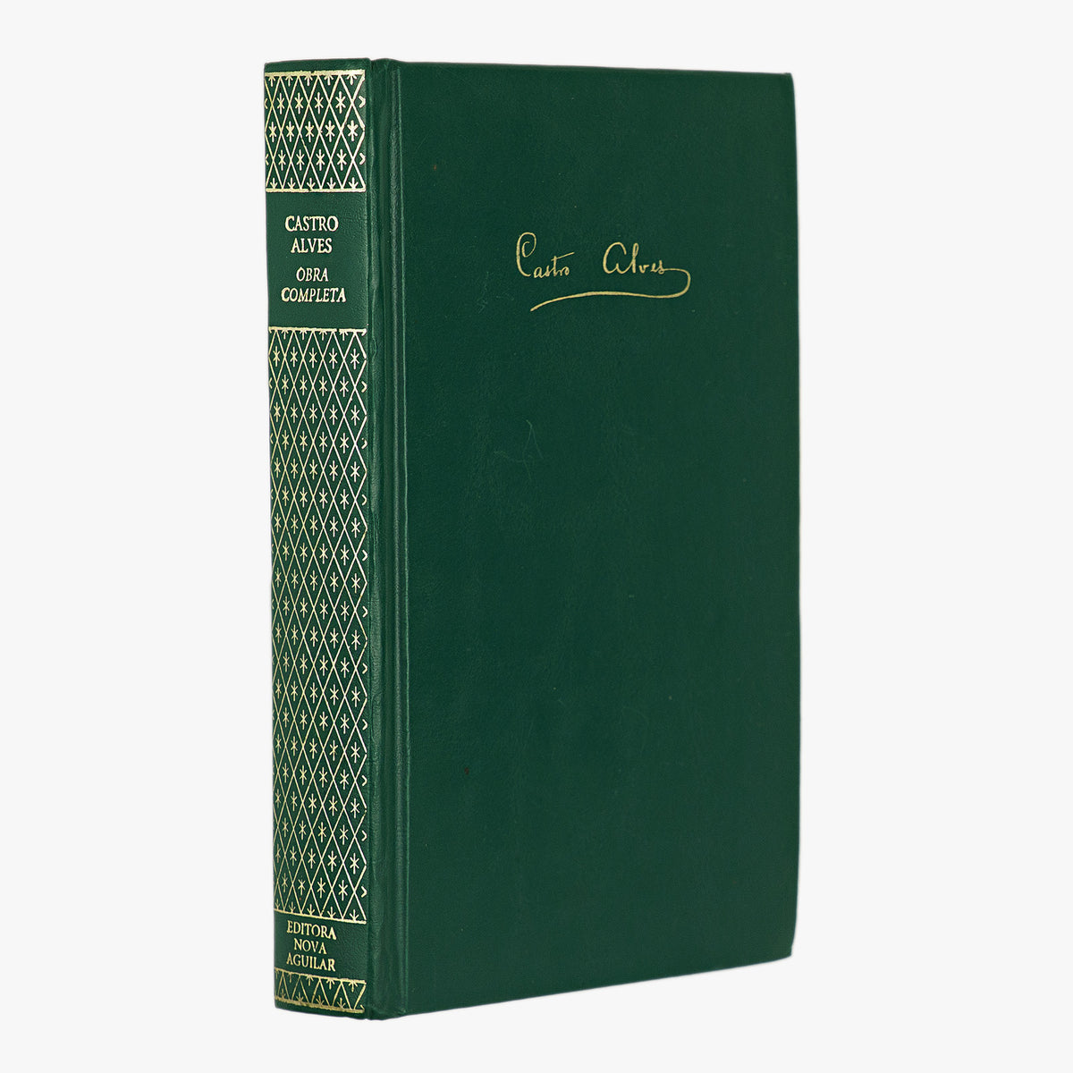 Castro Alves — Obra Completa (Editora Nova Aguilar, 1997). Livro físico. Encadernação editorial com douração.