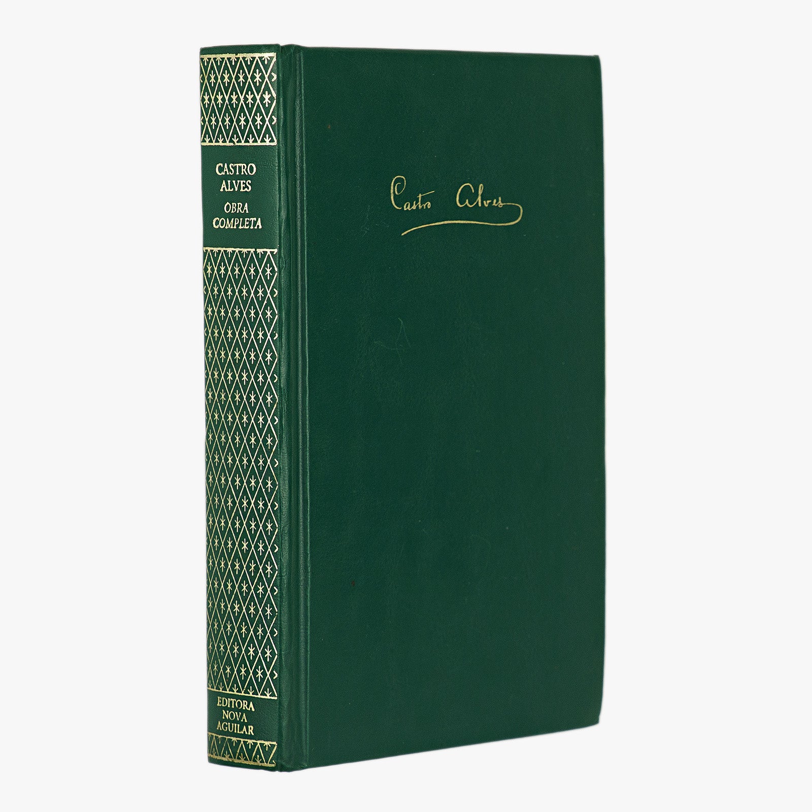 Castro Alves — Obra Completa (Editora Nova Aguilar, 1997). Livro físico. Encadernação editorial com douração.