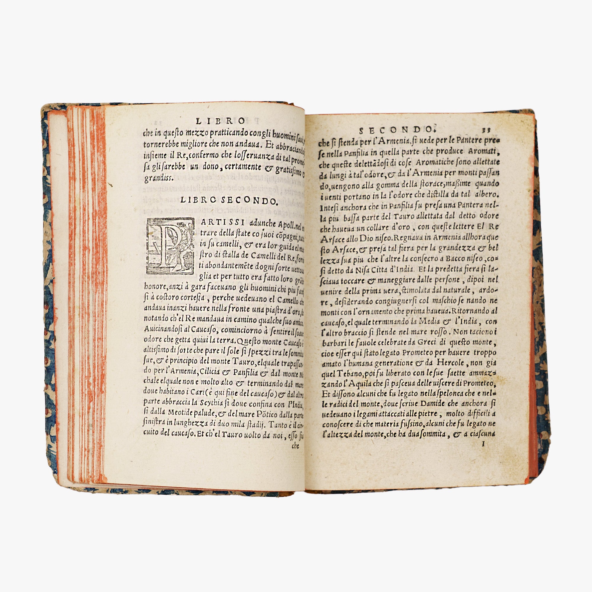 Filostrato — Vita Apollonii Tyanei (Comin da Trino di Monferrato, 1549). Livro físico raríssimo. Século XVI. Encadernação em meio couro com douração.