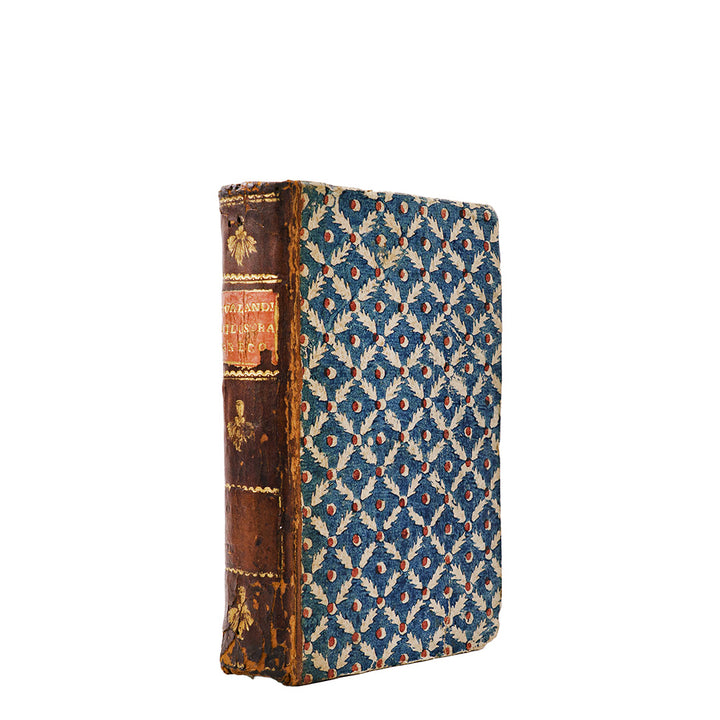 Filostrato — Vita Apollonii Tyanei (Comin da Trino di Monferrato, 1549). Livro físico. Século XVI. Encadernação em meio couro com douração.