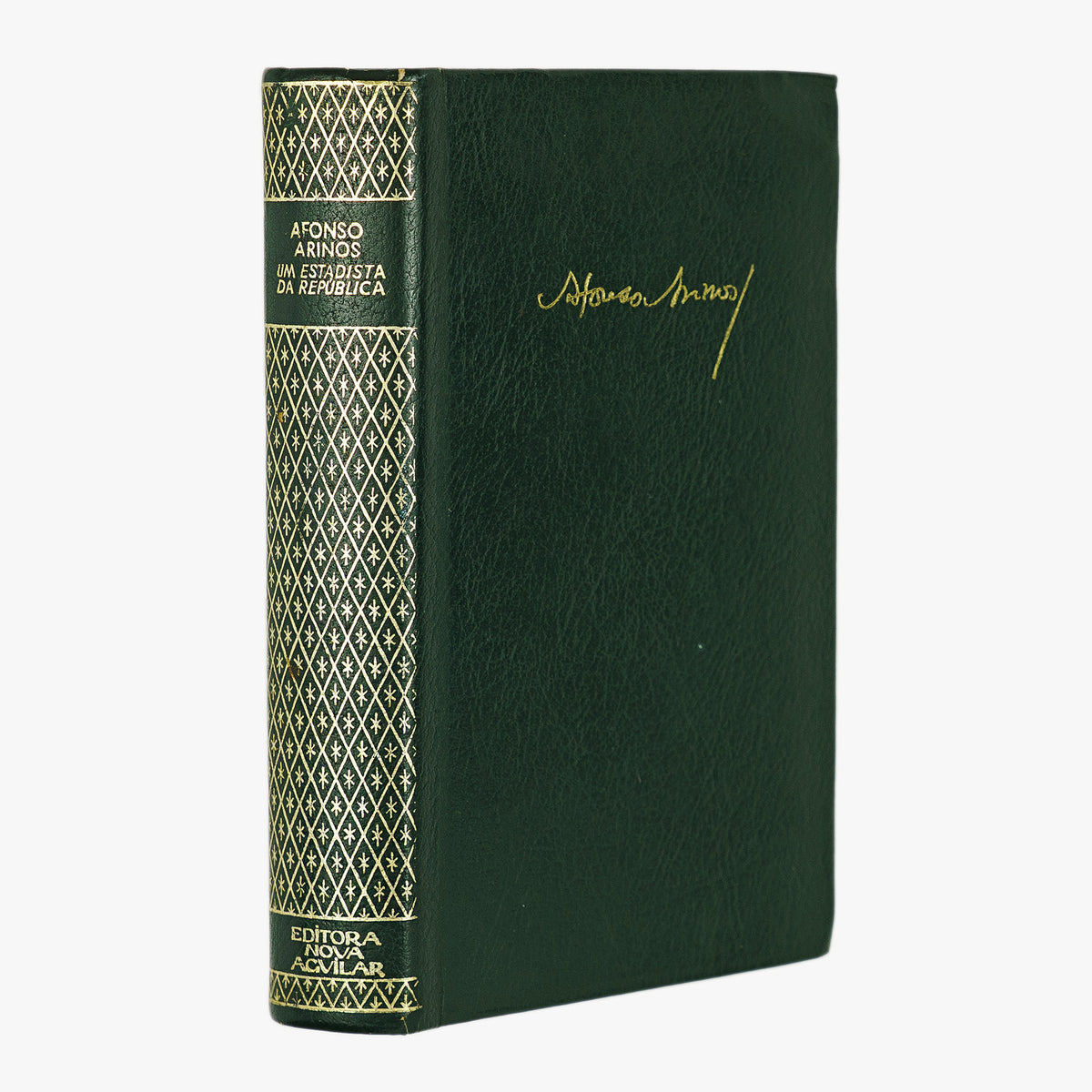 Afonso Arinos — Um Estadista da República (Editora Nova Aguilar, 1977). Livro físico. Encadernação em couro com douração.