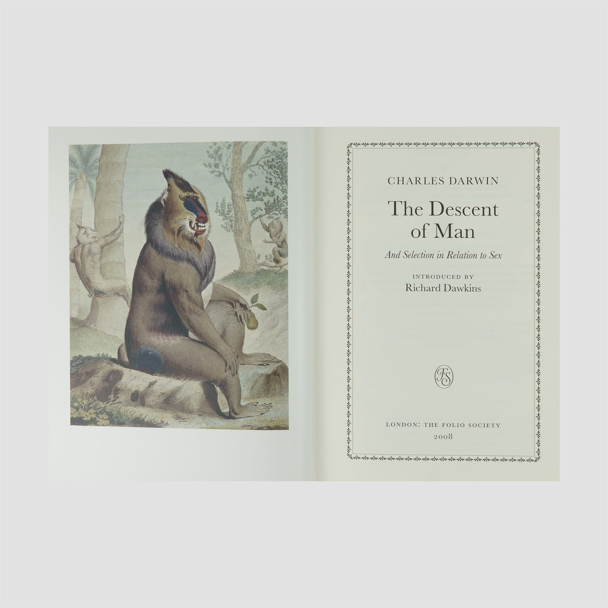 DARWIN, Charles (1809–1882). The Descent of Man, and Selection in Relation to Sex (The Folio Society, London, 2008).