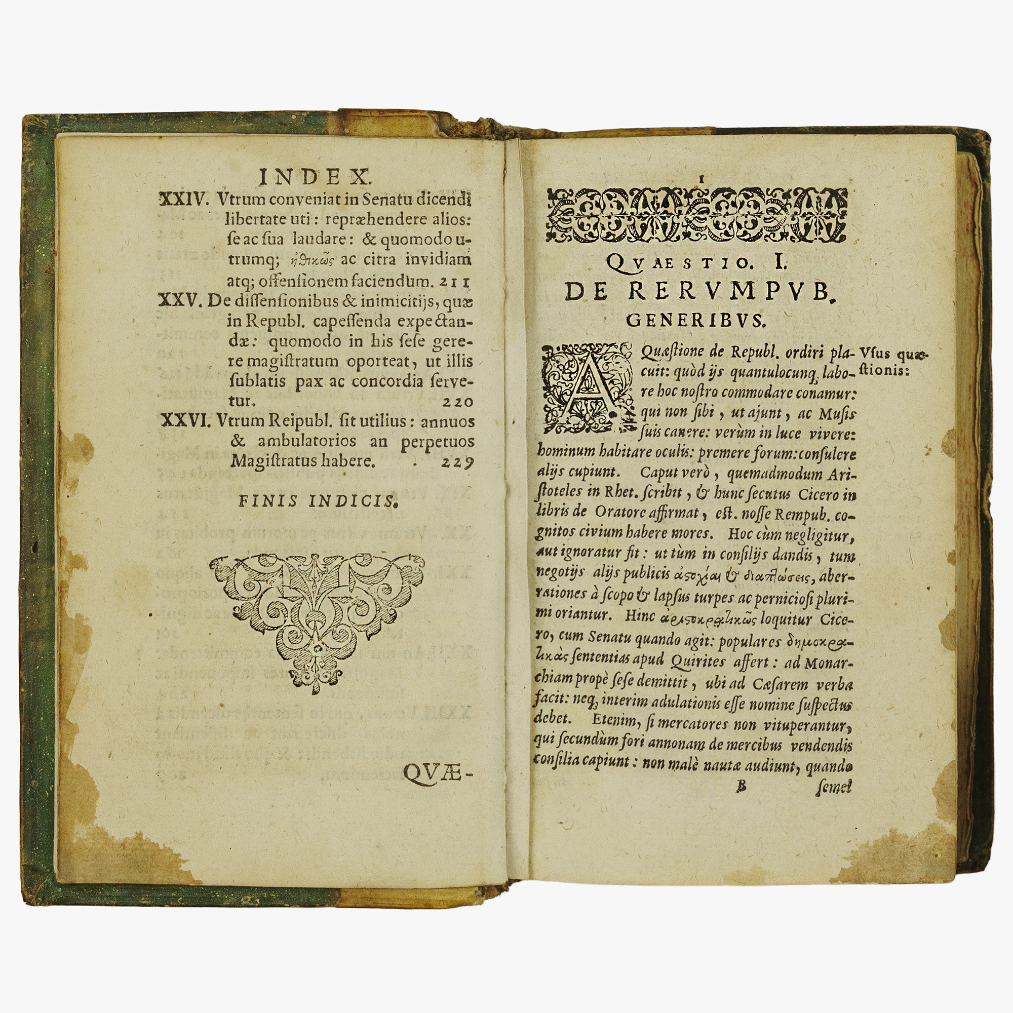JUNIUS, Melchior (1545–1604). Politicarum Quaestionum Centum ac Tredecim in Eloquentiae Studiosorum Gratiam, Stylum Exercere Cupientium, Selectarum, ac in Partes Tres... (Christophorus Reusner / Laurentii Alberti, Rostochii, 1603–1604), 3 partes.