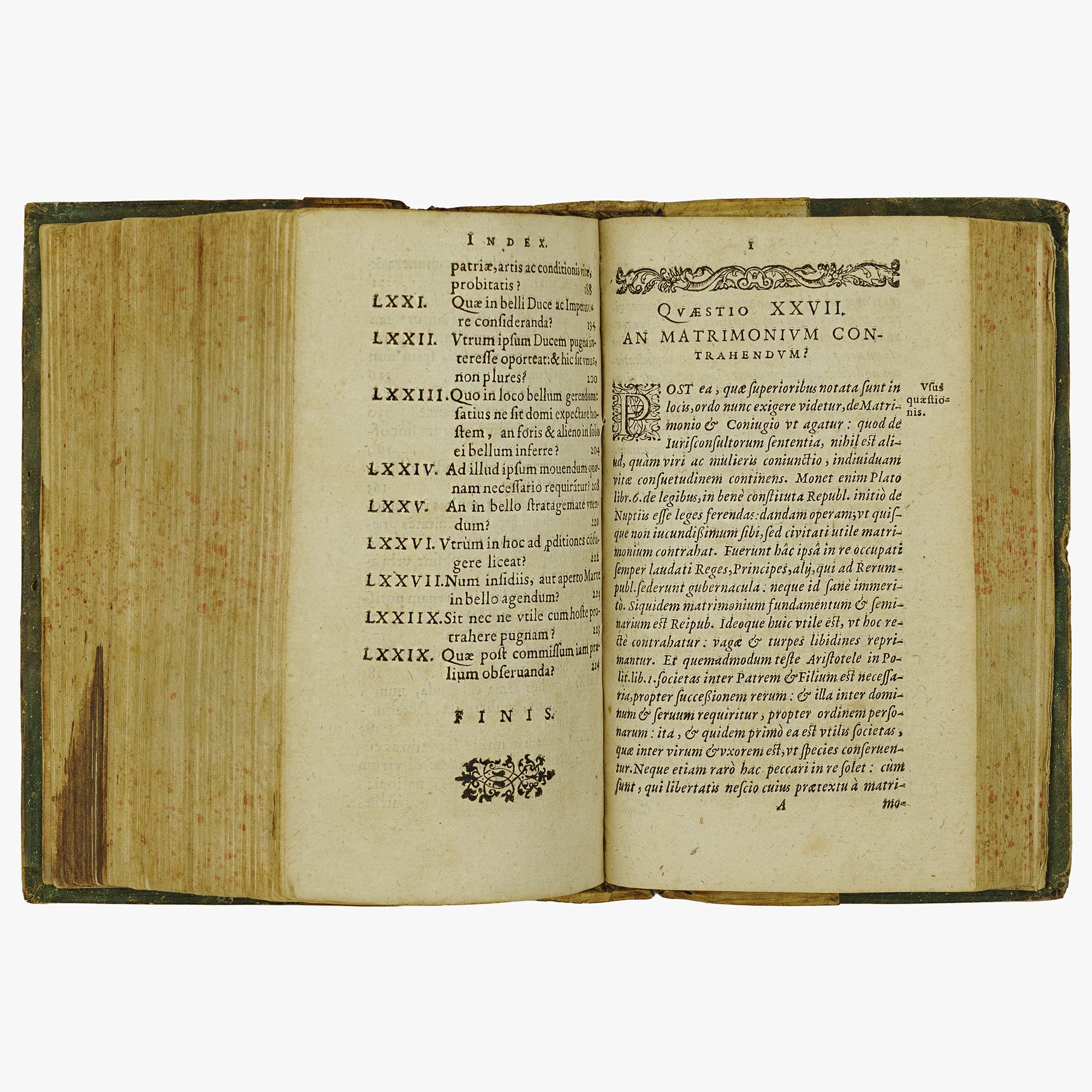 JUNIUS, Melchior (1545–1604). Politicarum Quaestionum Centum ac Tredecim in Eloquentiae Studiosorum Gratiam, Stylum Exercere Cupientium, Selectarum, ac in Partes Tres... (Christophorus Reusner / Laurentii Alberti, Rostochii, 1603–1604), 3 partes.