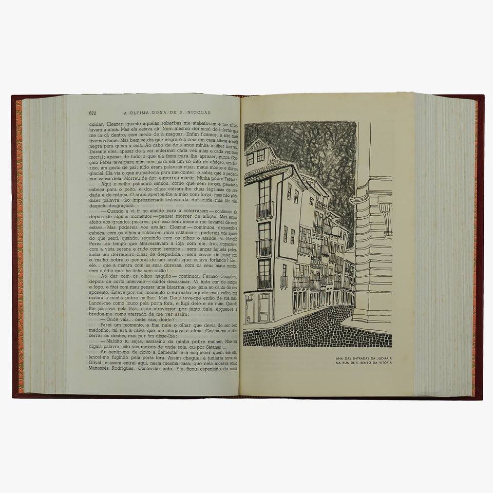 Arnaldo Gama (1828–1869). Obras (Lello & Irmão, Porto, 1973), 2 vols. Edição de colecionador. Interior.