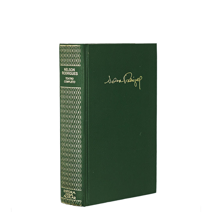 Nelson Rodrigues — Teatro Completo (Editora Nova Aguilar, 1994). Livro físico em encadernação editorial com douração. 