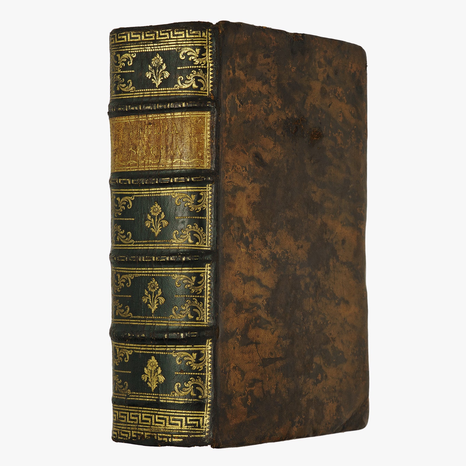 Biblia Sacra — Vulgatæ Editionis (Typographia Balleoniana, 1765). Livro físico. Encadernação em couro com douração. Latim, século XVIII.
