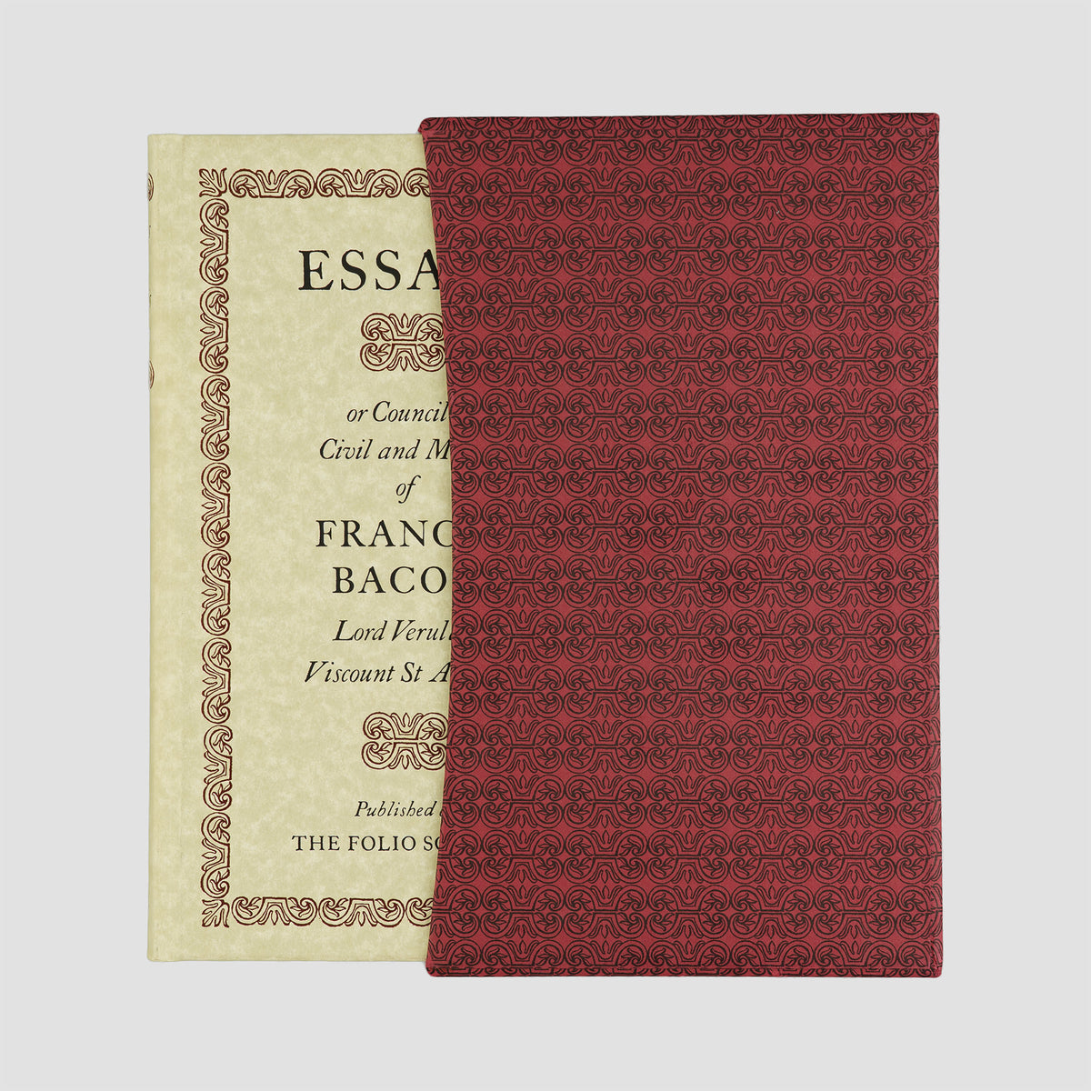 livro Essays or Counsels Civil and Moral de Francis Bacon edição Folio Society 2002