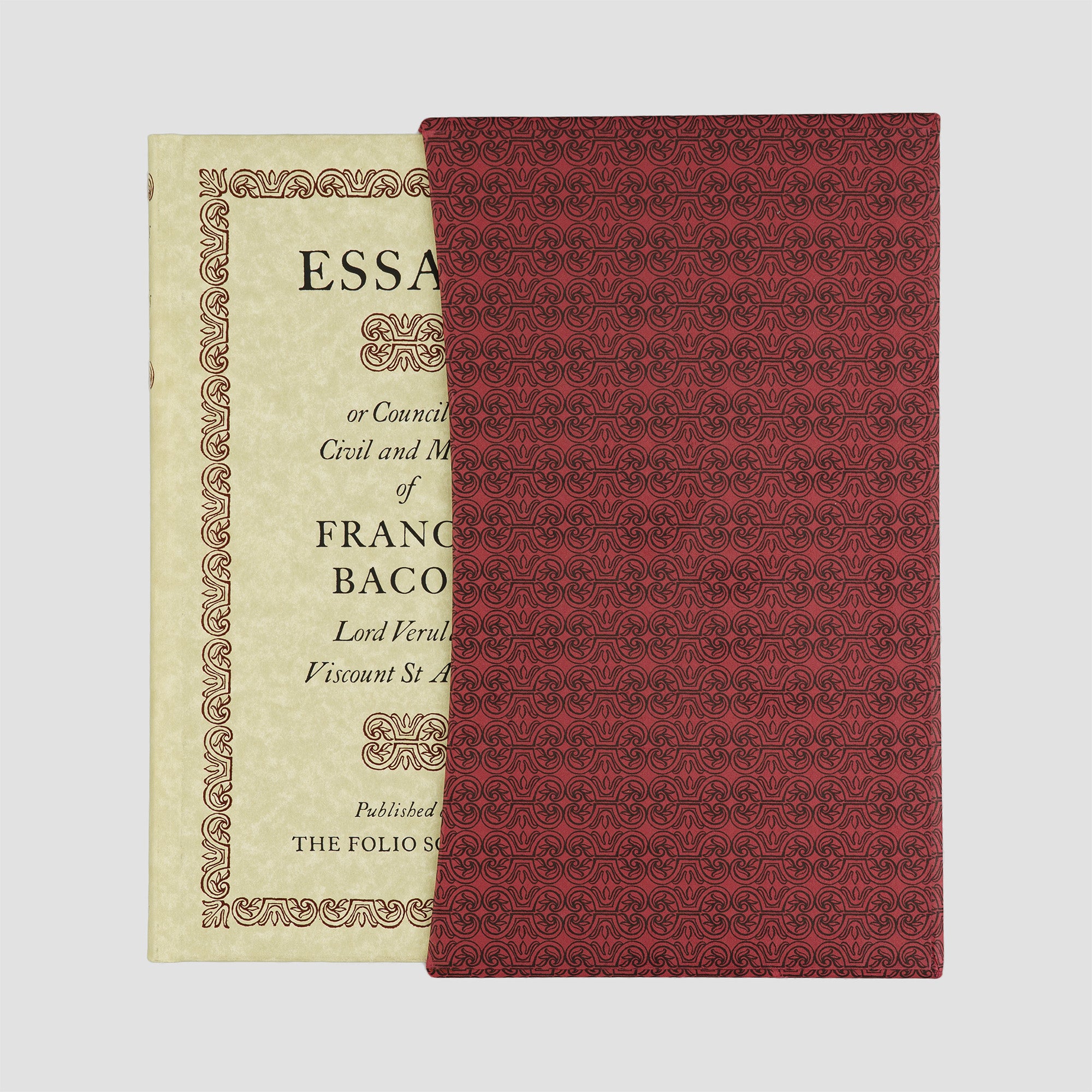 livro Essays or Counsels Civil and Moral de Francis Bacon edição Folio Society 2002