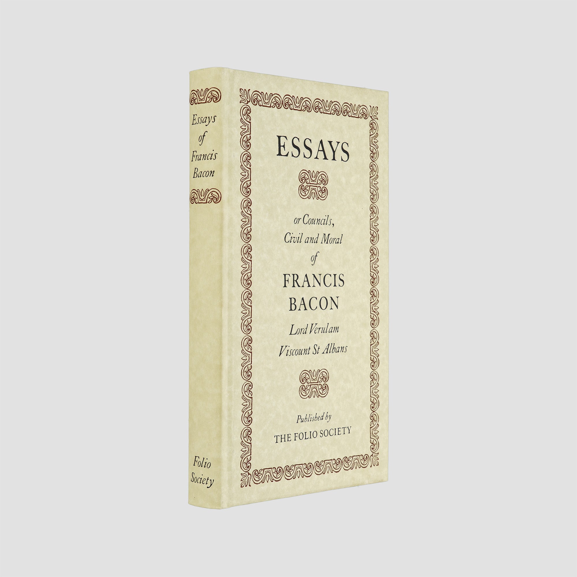 livro Essays or Counsels Civil and Moral de Francis Bacon edição Folio Society 2002