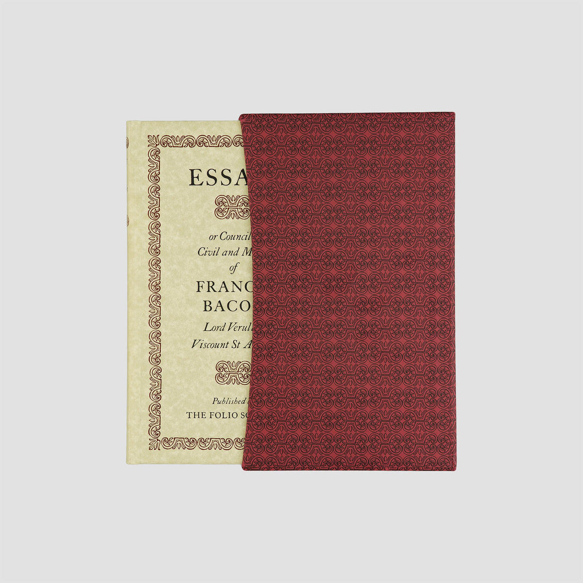 livro Essays or Counsels Civil and Moral de Francis Bacon edição Folio Society 2002