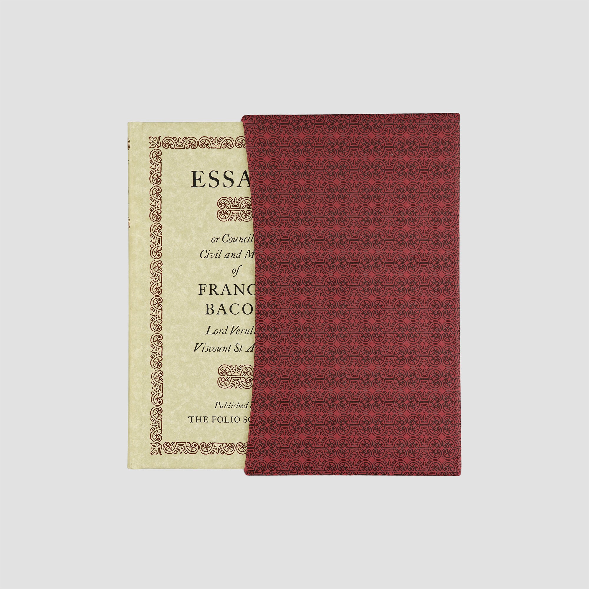 livro Essays or Counsels Civil and Moral de Francis Bacon edição Folio Society 2002