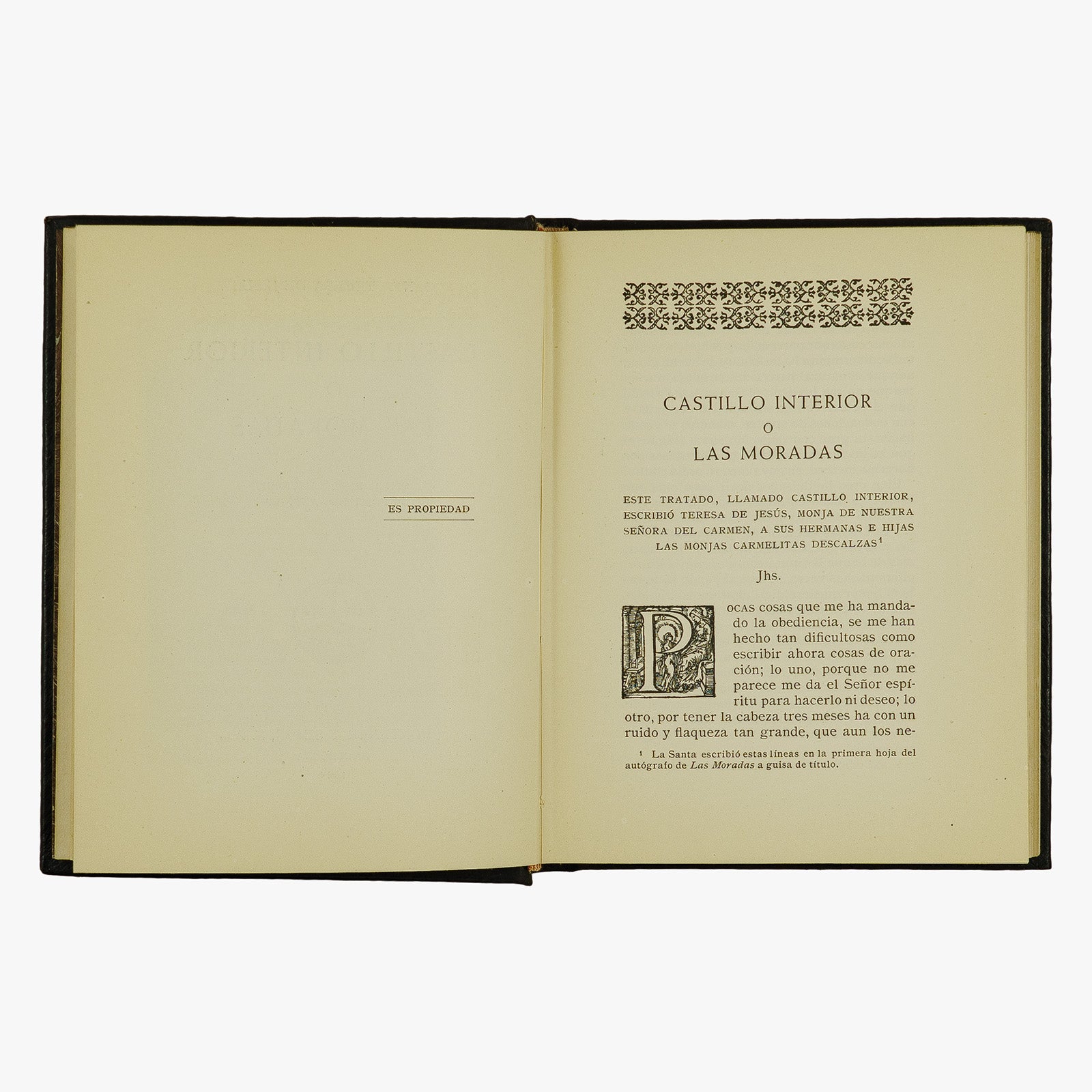 Santa Teresa de Jesús — Castillo interior o Las moradas (1944). Livro físico com reproduções fac-similares. Encadernação com douração.