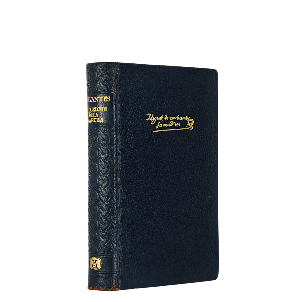 Cervantes — O Engenhoso Fidalgo D. Quixote de La Mancha (1960). Livro físico. Encadernação em couro com douração. 1ª (primeira) edição.