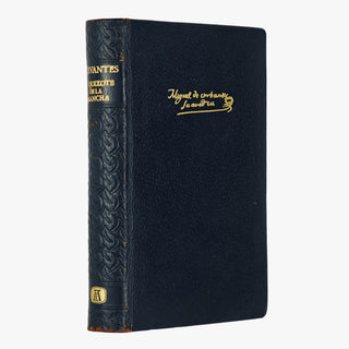 Cervantes — O Engenhoso Fidalgo D. Quixote de La Mancha (1960). Livro físico. Encadernação em couro com douração. 1ª (primeira) edição.