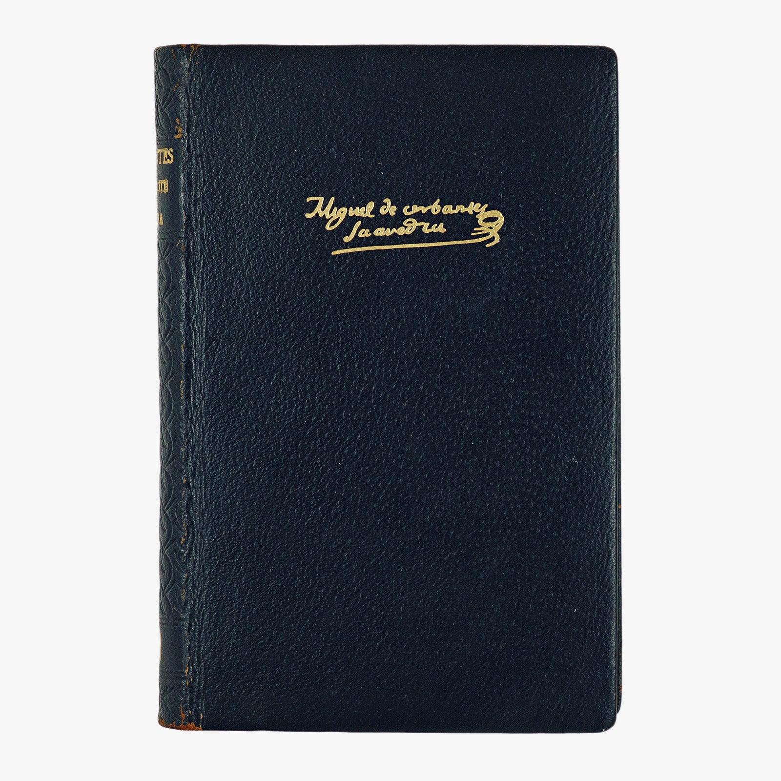 Cervantes — O Engenhoso Fidalgo D. Quixote de La Mancha (1960). Livro físico. Encadernação em couro com douração. 1ª (primeira) edição.