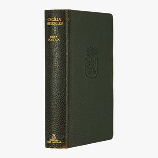 Cecília Meireles — Obra Poética (Editora José Aguilar, 1958). Livro físico. Encadernação de couro com douração. 1ª (primeira) edição.