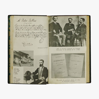 Raimundo Corrêa — Poesia completa e prosa (José Aguilar, 1961). Livro físico de bolso com encadernação em couro com douração.