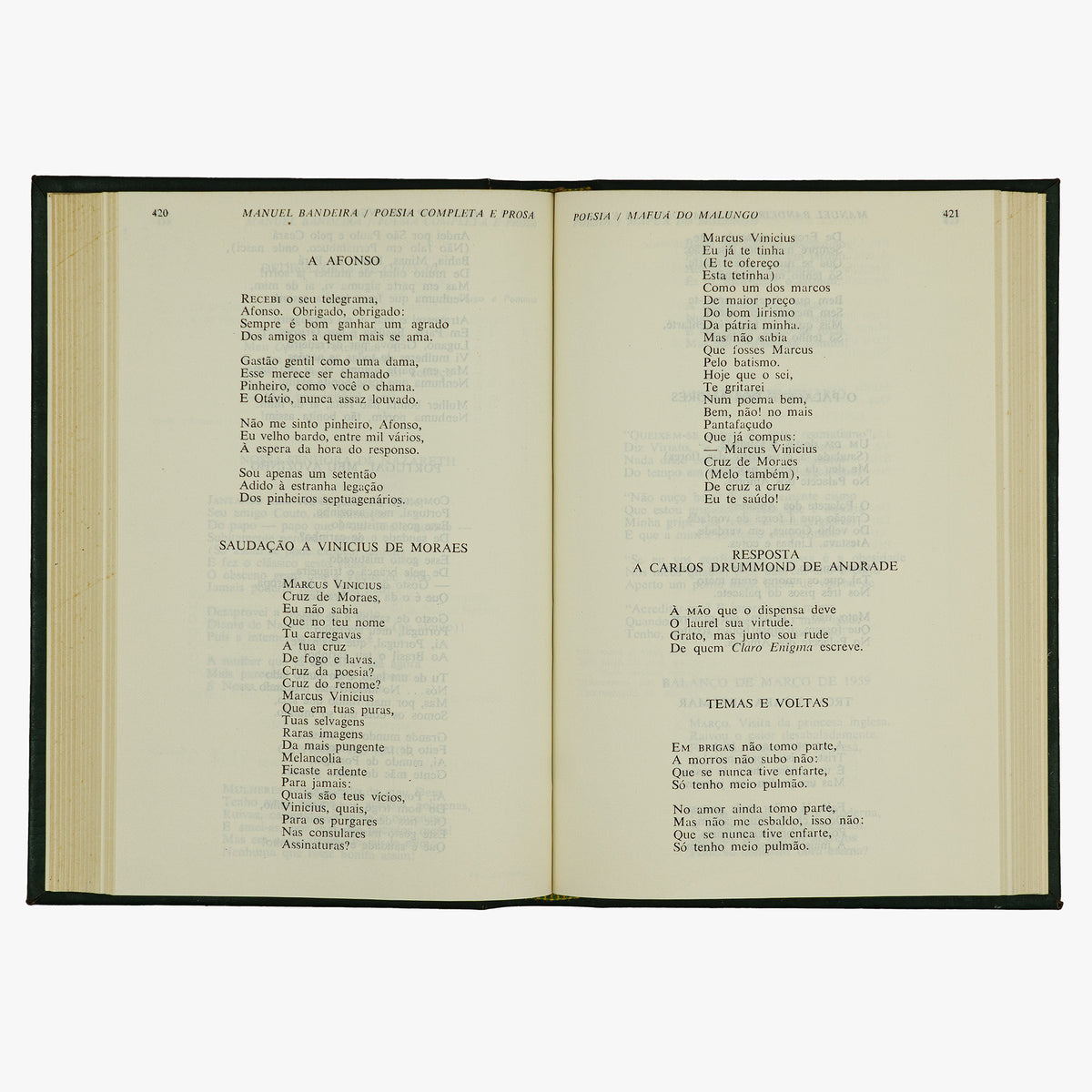 BANDEIRA, Manuel (1886–1968). Poesia completa e prosa (Editora Nova Aguilar, Rio de Janeiro, 1977).
