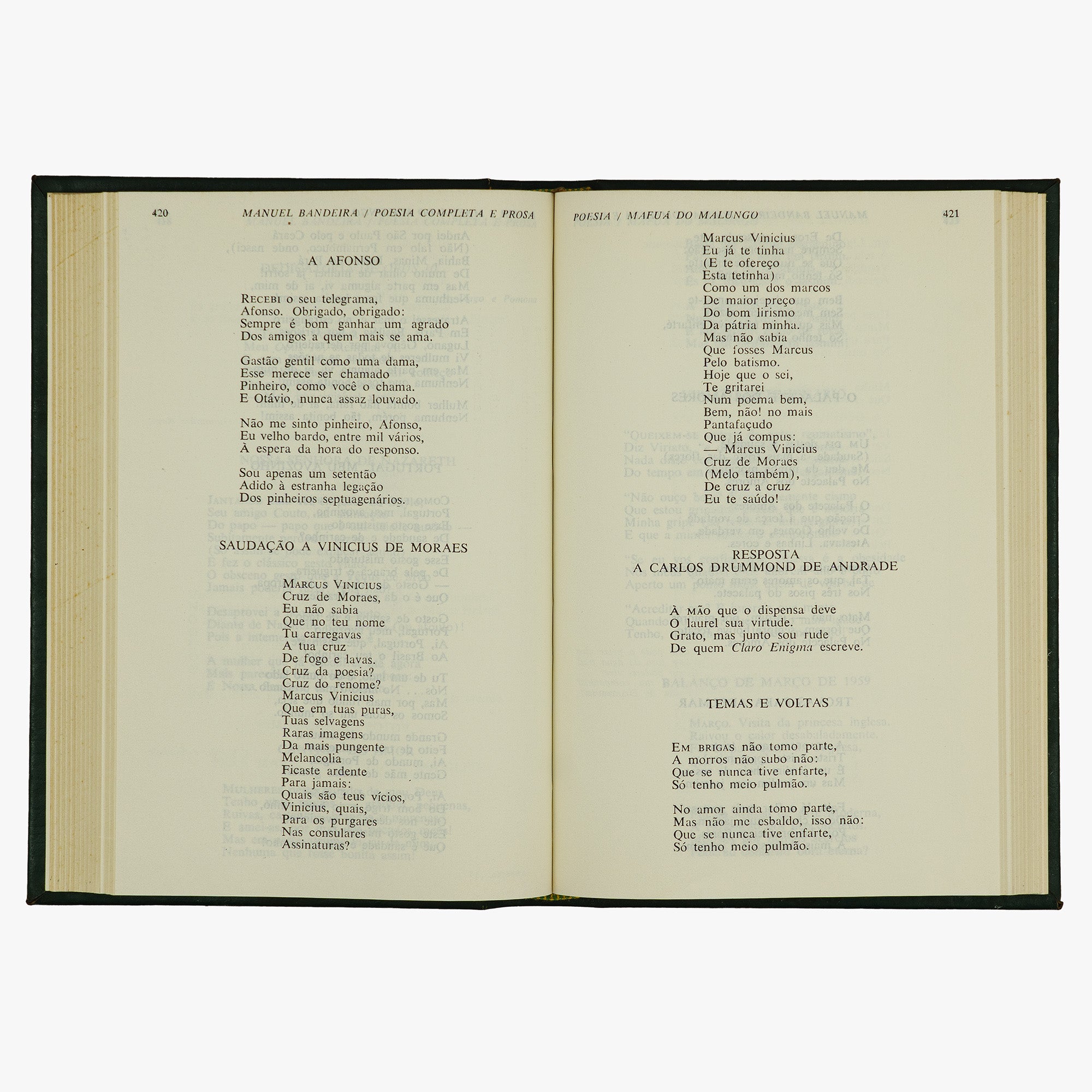 BANDEIRA, Manuel (1886–1968). Poesia completa e prosa (Editora Nova Aguilar, Rio de Janeiro, 1977).