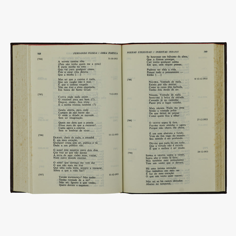 PESSOA, Fernando (1888–1935). Obra poética (Companhia José Aguilar Editôra, Rio de Janeiro, 1972).
